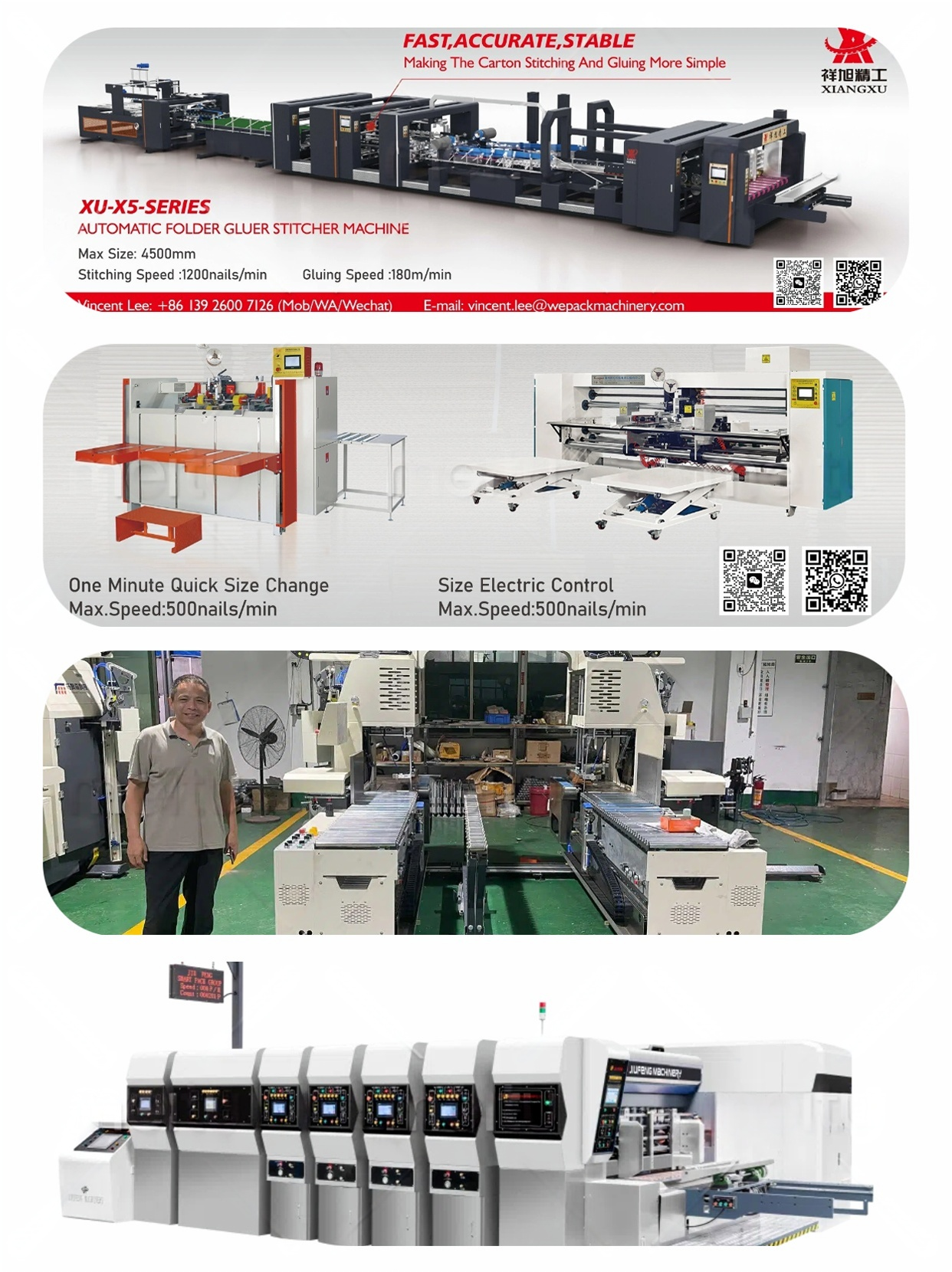 ποιότητας Αυτόματος φάκελλος Gluer Stitcher εργοστάσιο