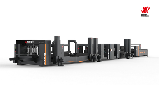 70kw αυτόματη κυματοειδή κουτί Folder Gluer Μηχανή υψηλής ταχύτητας και ακριβής ράμματα
