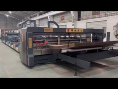 Μπλε αυτόματη μηχανή κολλήματος κυματοειδής κιβώτιο υψηλής ακρίβειας με ράψιμο